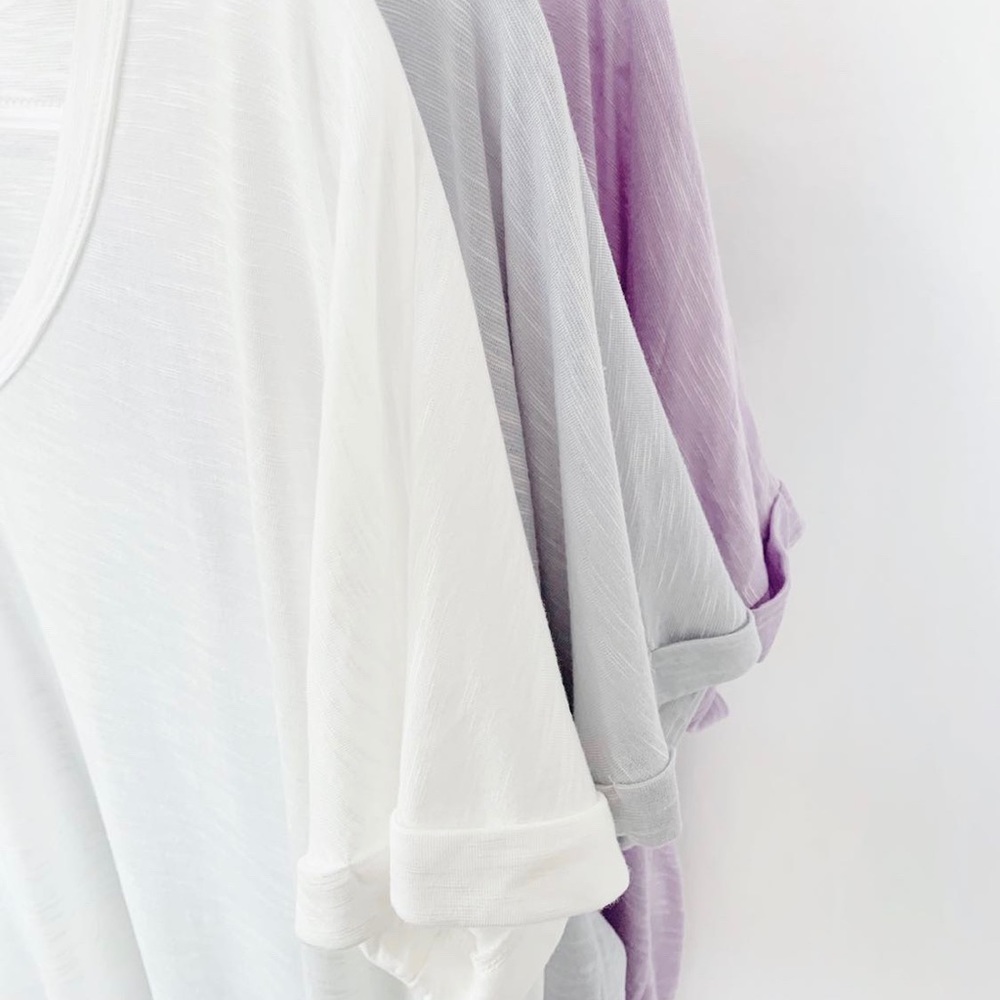 ‘Be Yourself’ Oversized Basic Tee Lavender - Picture 7 of 8